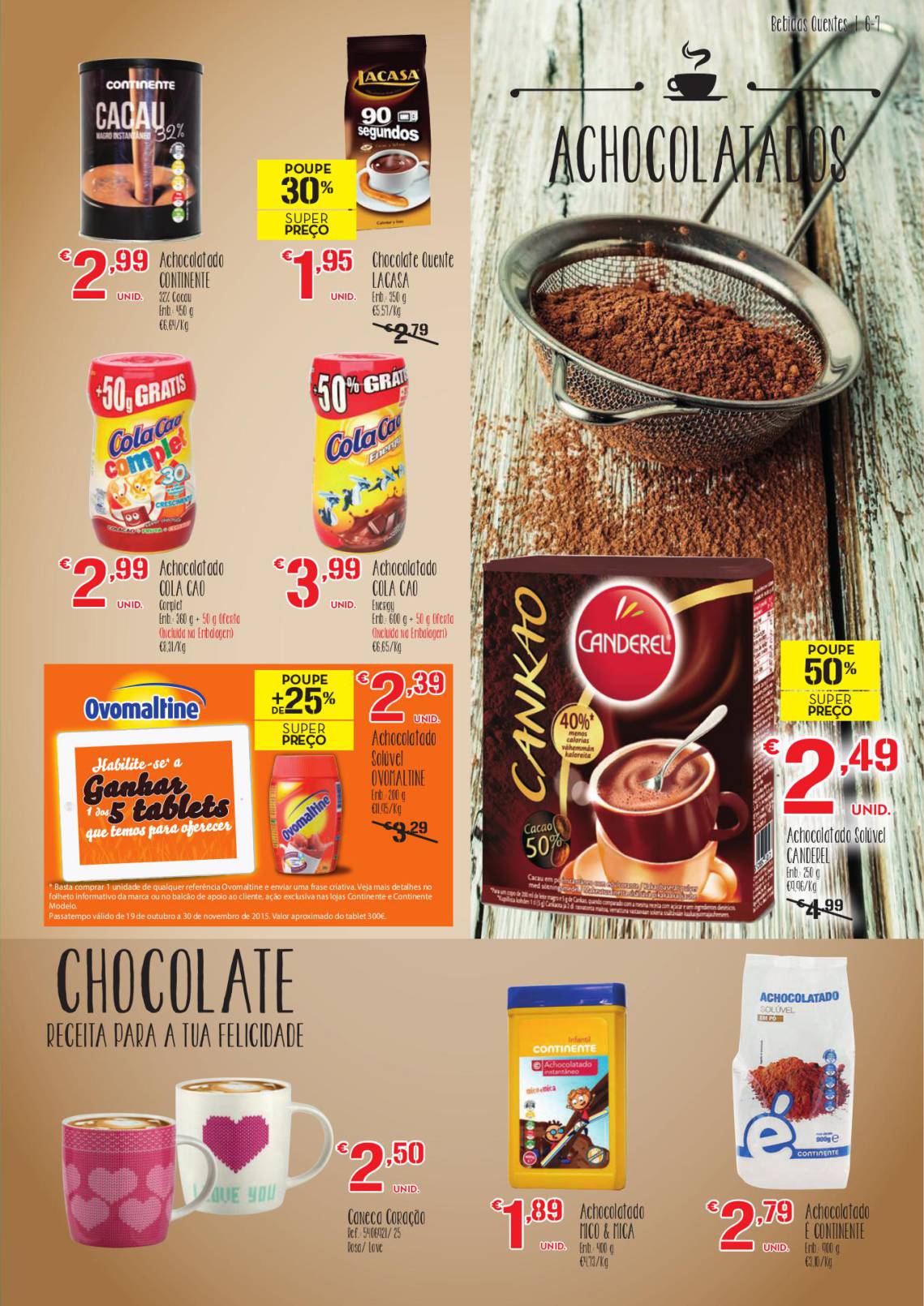 Antevisão folheto Continente especial bebidas quentes