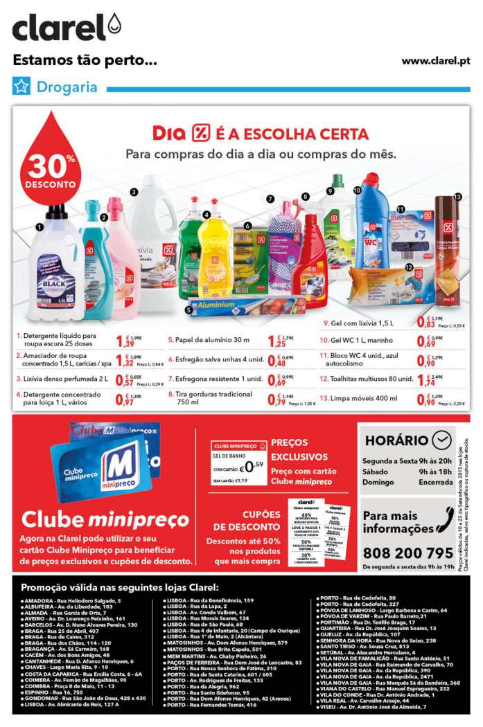 Antevisão folheto Clarel 10a23set