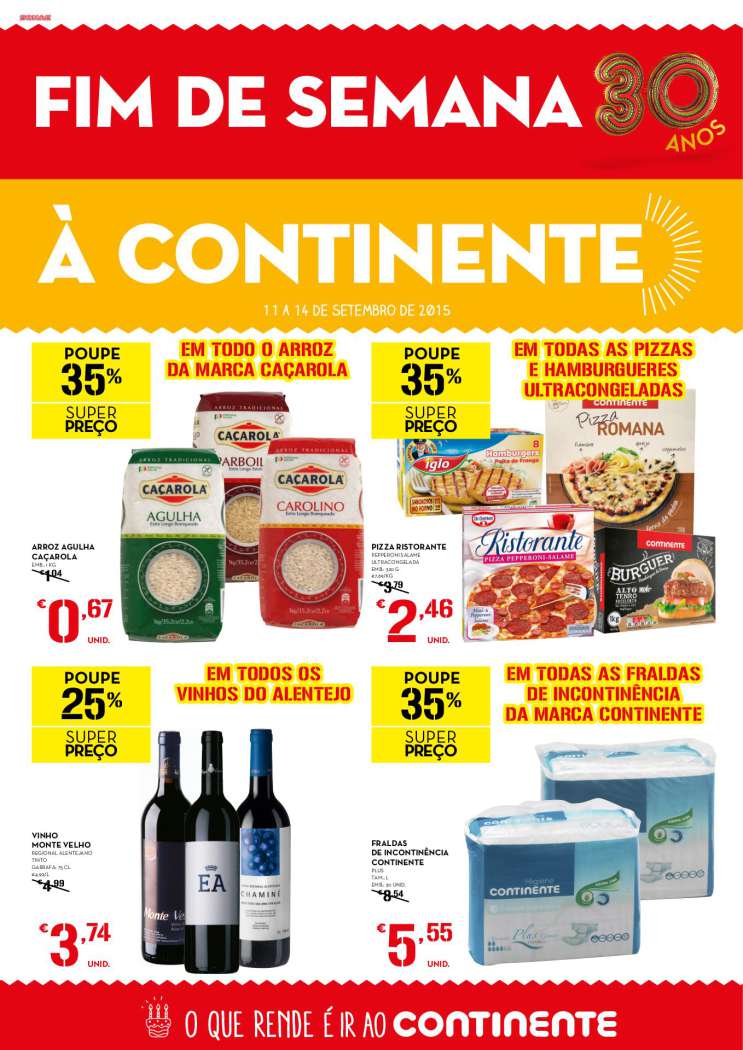 Antevisão folheto Continente especial fim de semana
